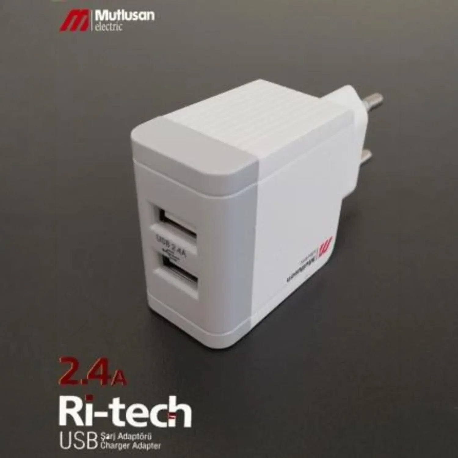 Mutlusan Ri-Tech 2'Li USB Adaptör Fiş 2,4A HIZLI ŞARJ