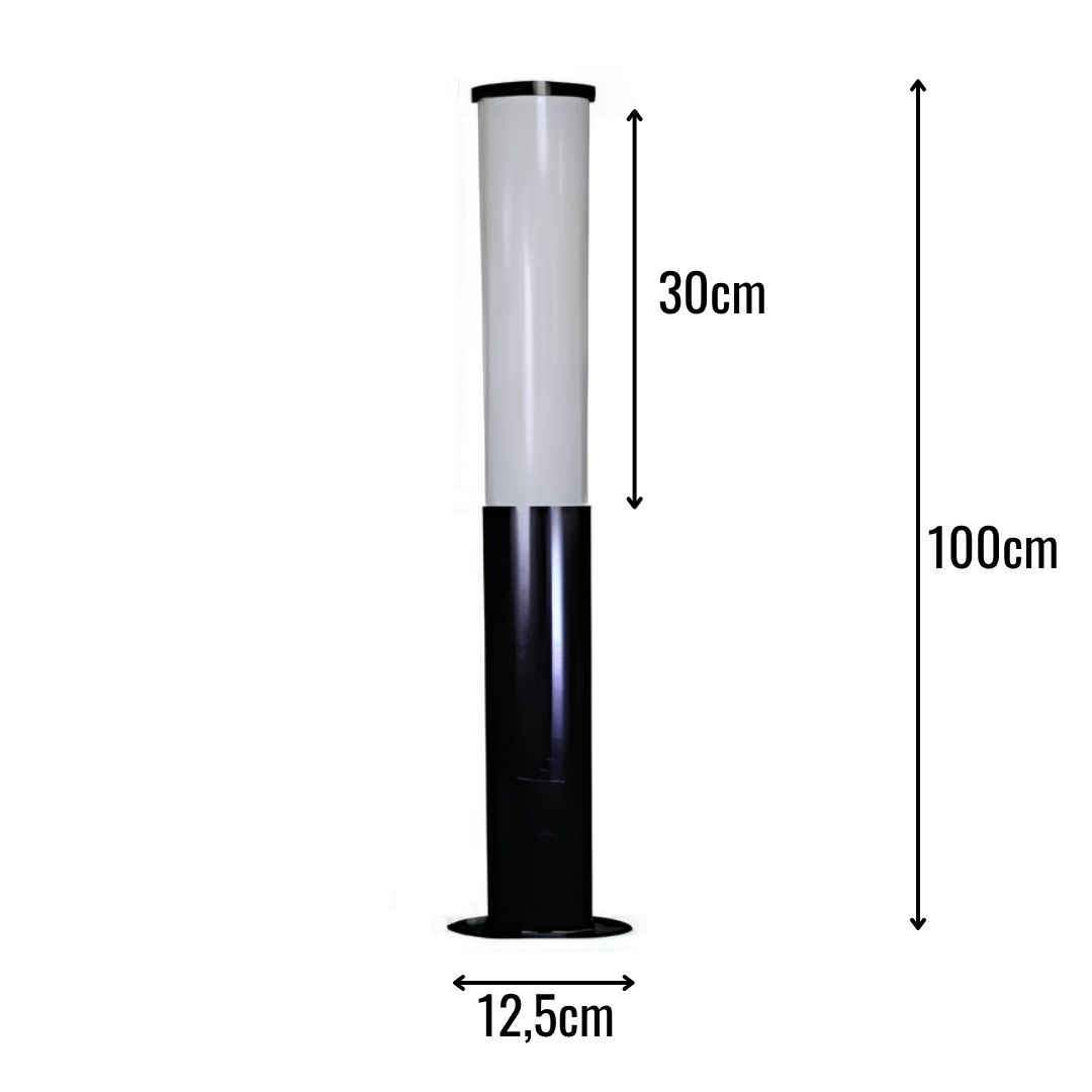 Zerpa Alüminyum Bollard E27 Duylu Tekli Z 12253