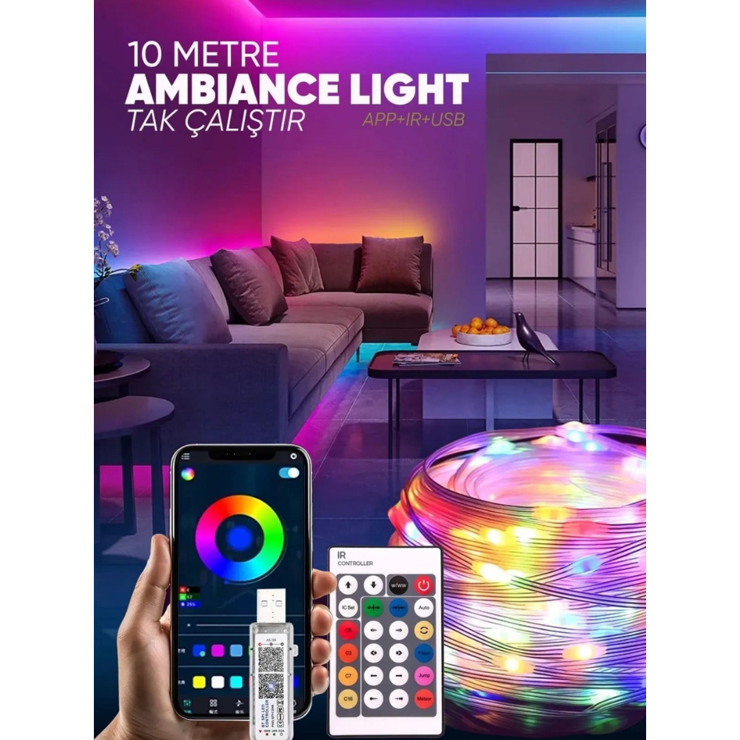Helios Opto RGB Şerit Led 10 Metre HS 3258