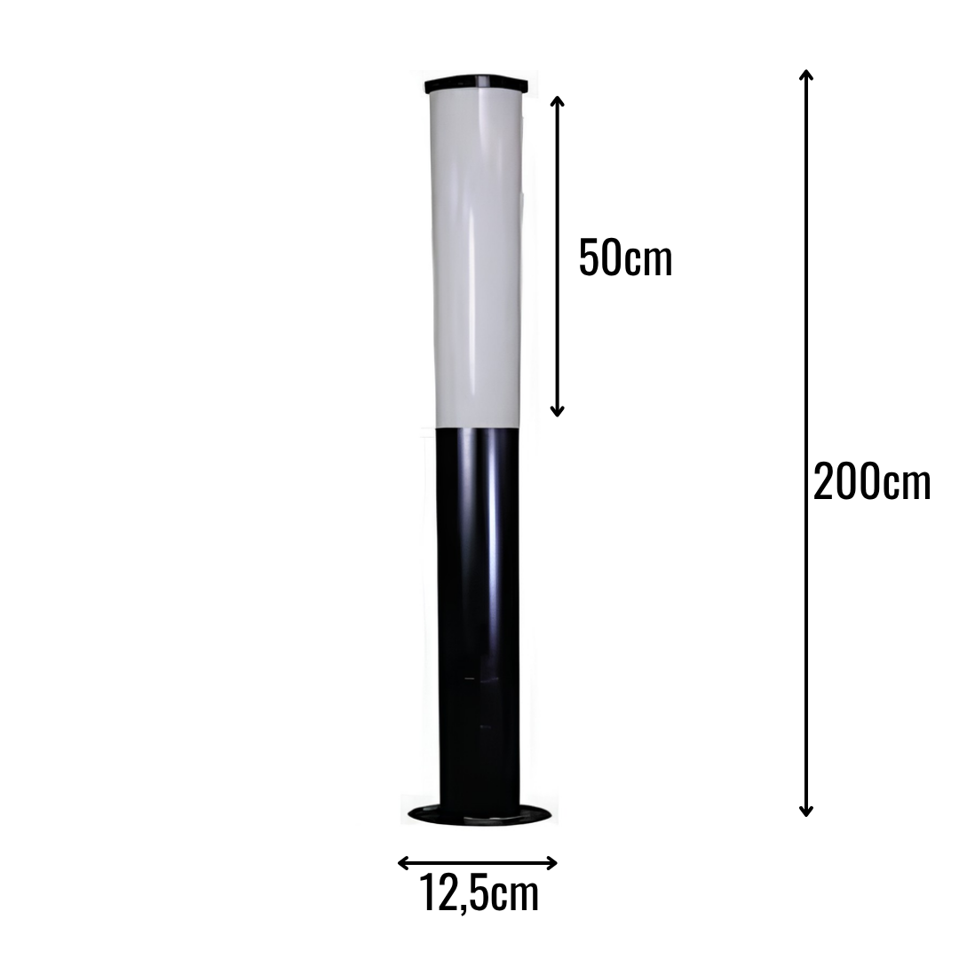 Zerpa Alüminyum Bollard E27 Duylu Tekli Z 12254