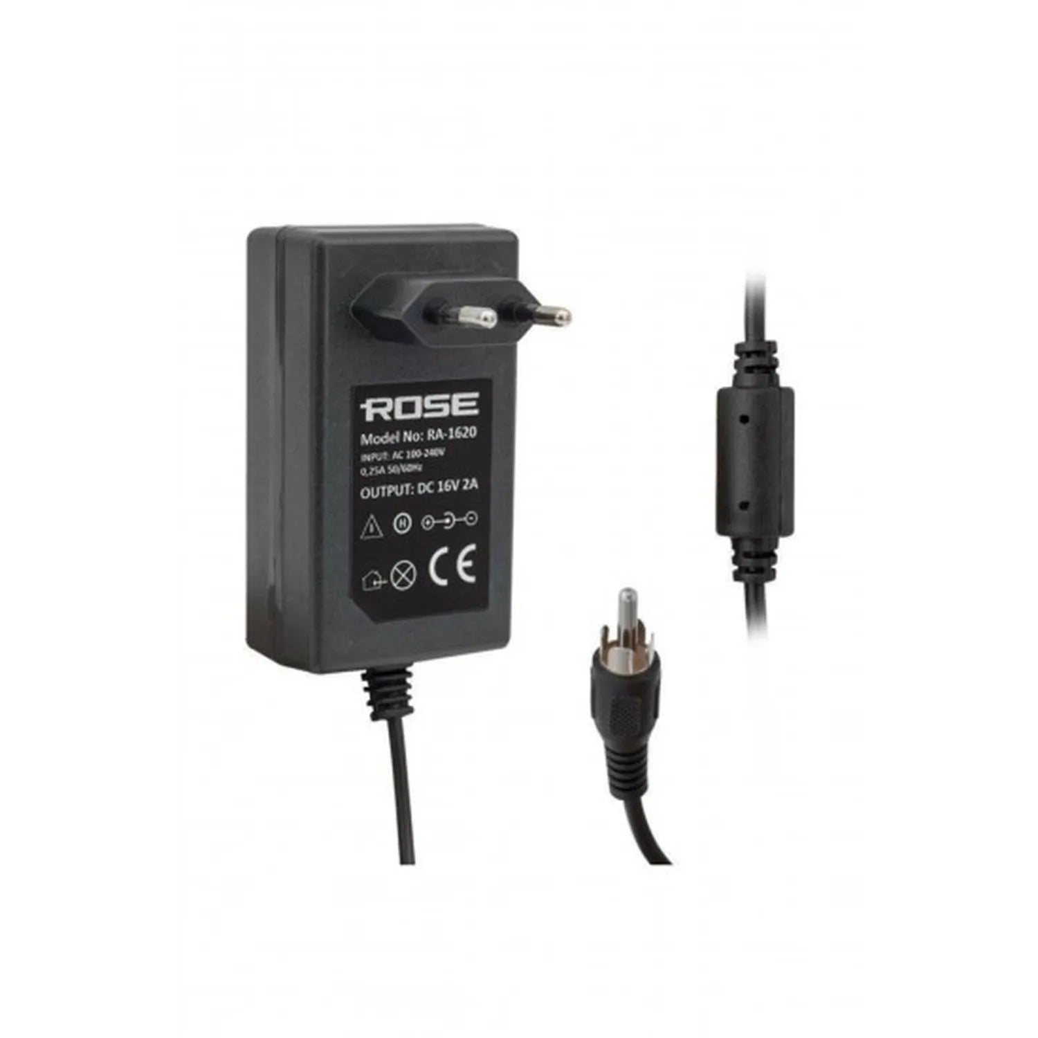 Ra-1620 Rca Fişli 16 Volt - 2 Amper Priz Tipi Rca -tos Fişli Santral Adaptörü