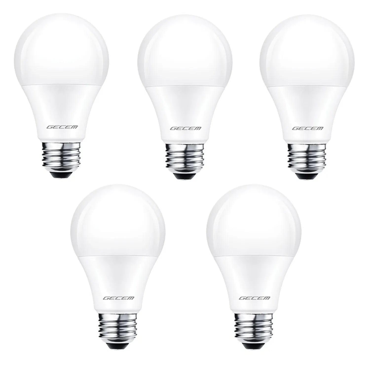 Gecem 9W E27 Duylu Led Ampül 6500K Beyaz Renk 5'li