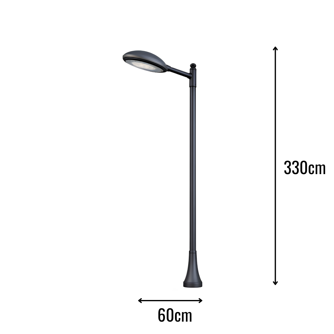 Zerpa Alüminyum Sıvamalı 40w Ledli Tekli Direk Z 12091