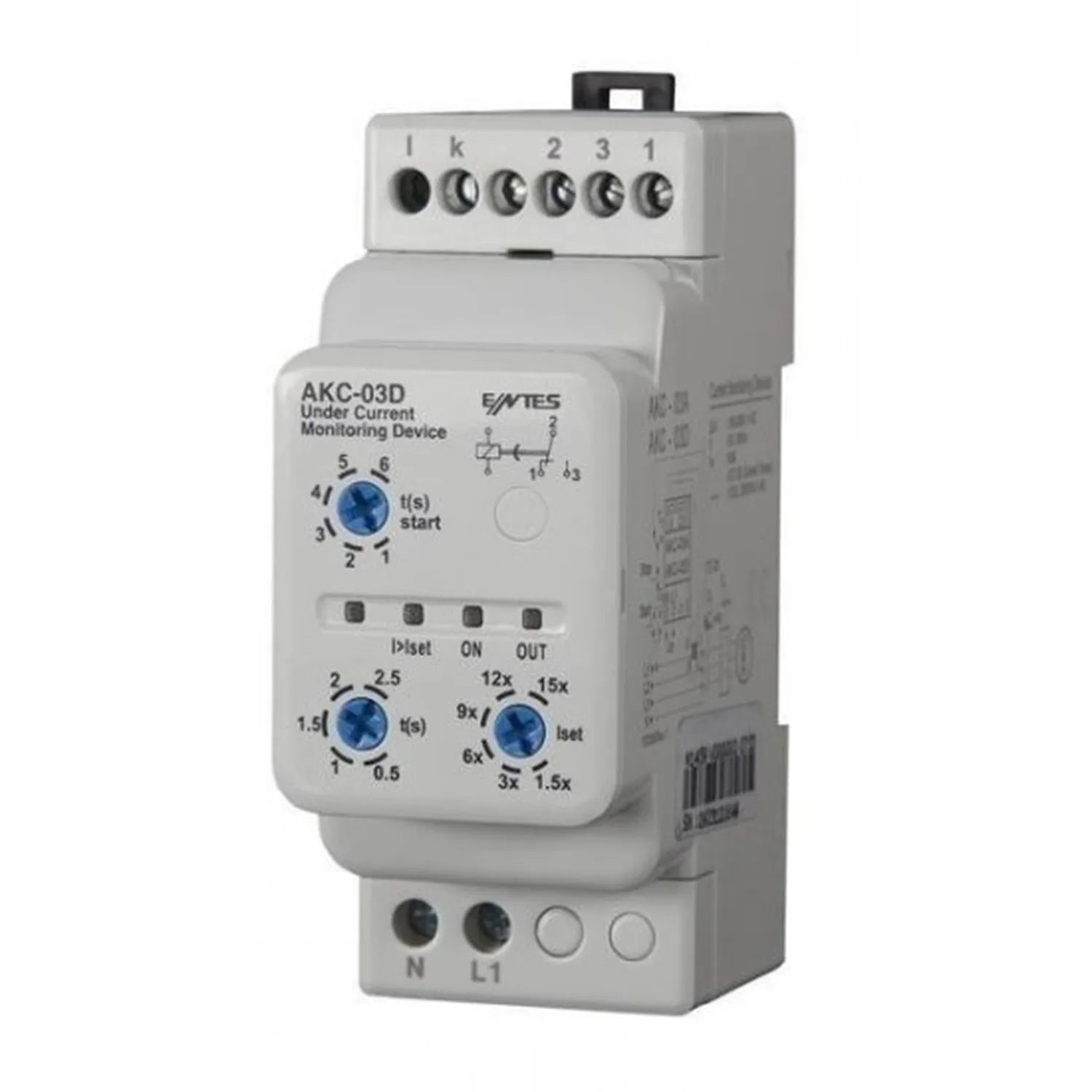 Entes AKC-03D CT-25 İle 1.5-60A Akım Koruma Rölesi
