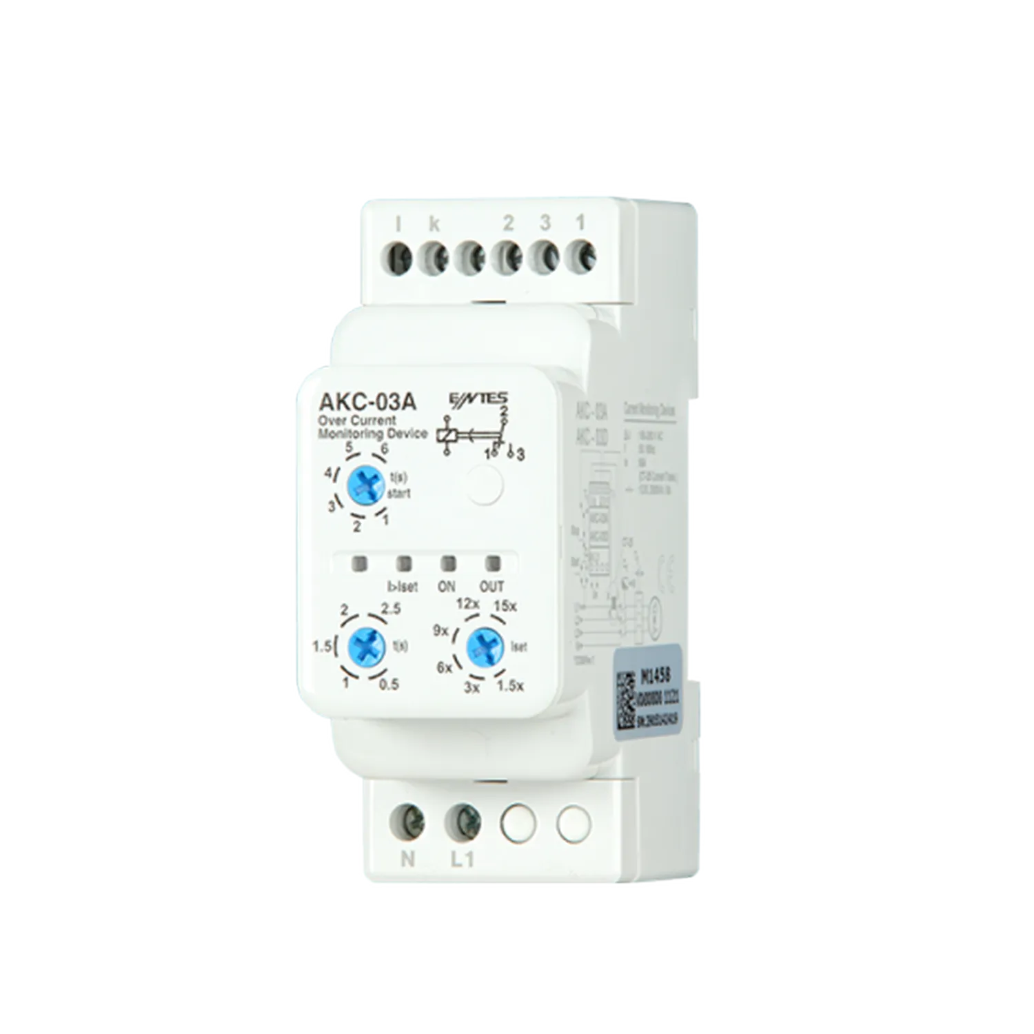 Entes AKC-03A CT-25 İle 1.5-60A Akım Koruma Rölesi
