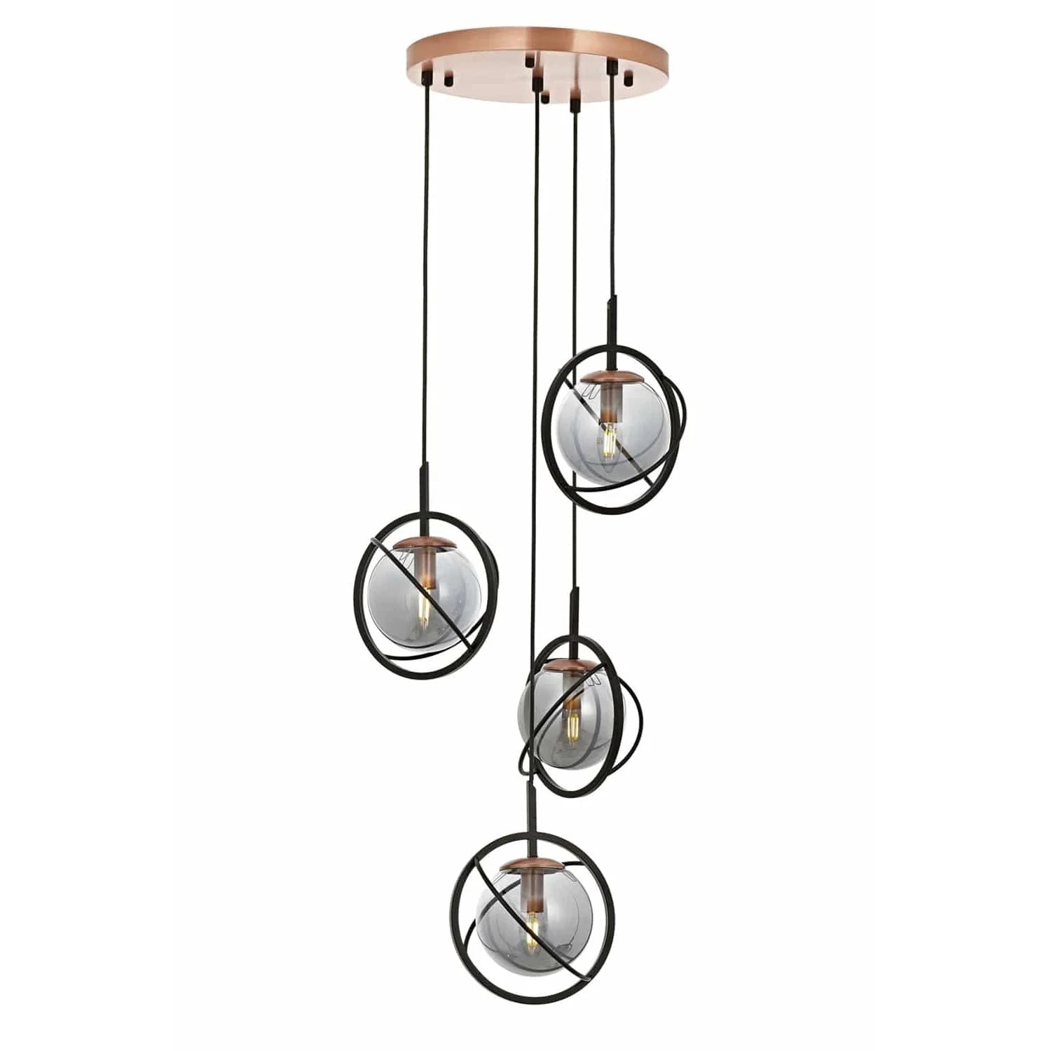 Avonni Siyah Boyalı Modern Avize AVONNI AV-1850-4T-BSY