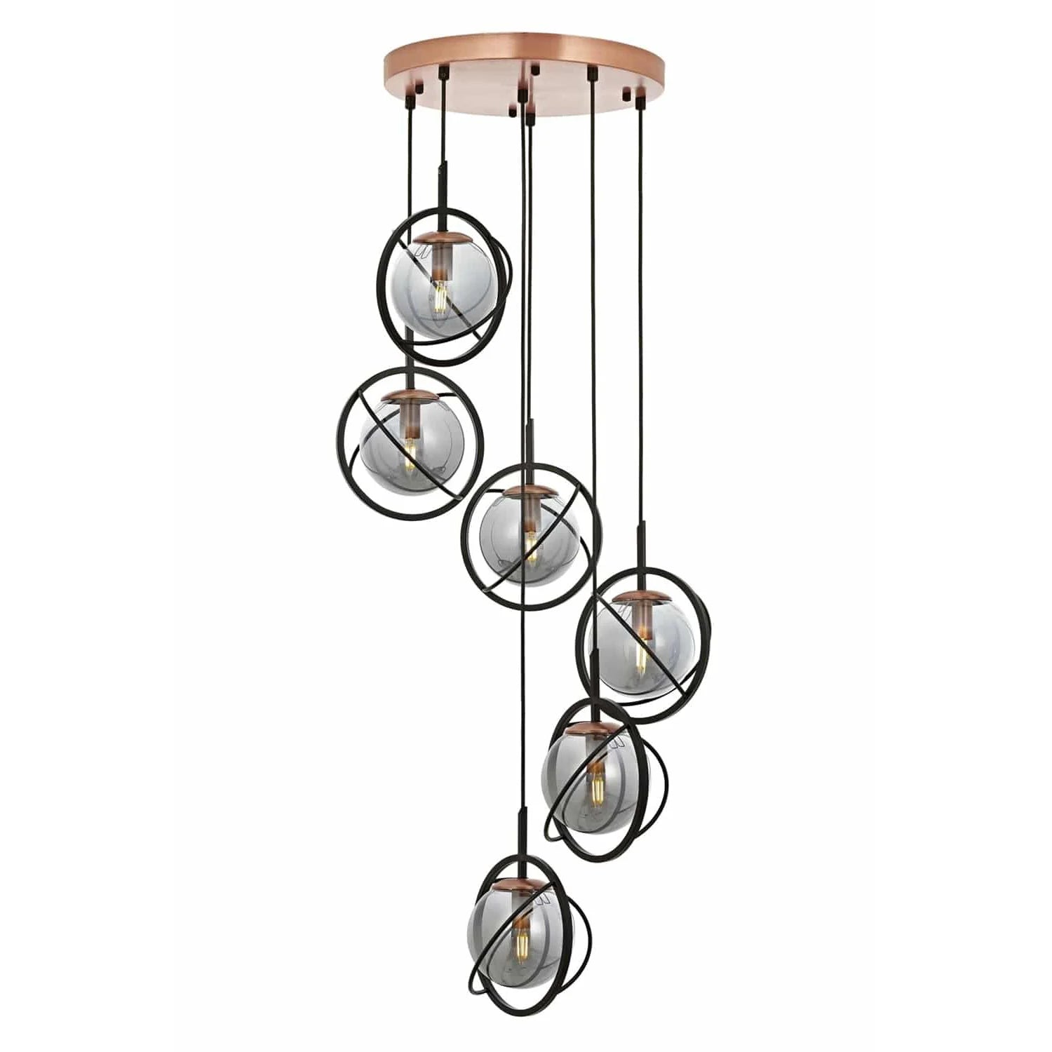 Avonni Siyah Boyalı Modern Avize AVONNI AV-1850-6T-BSY