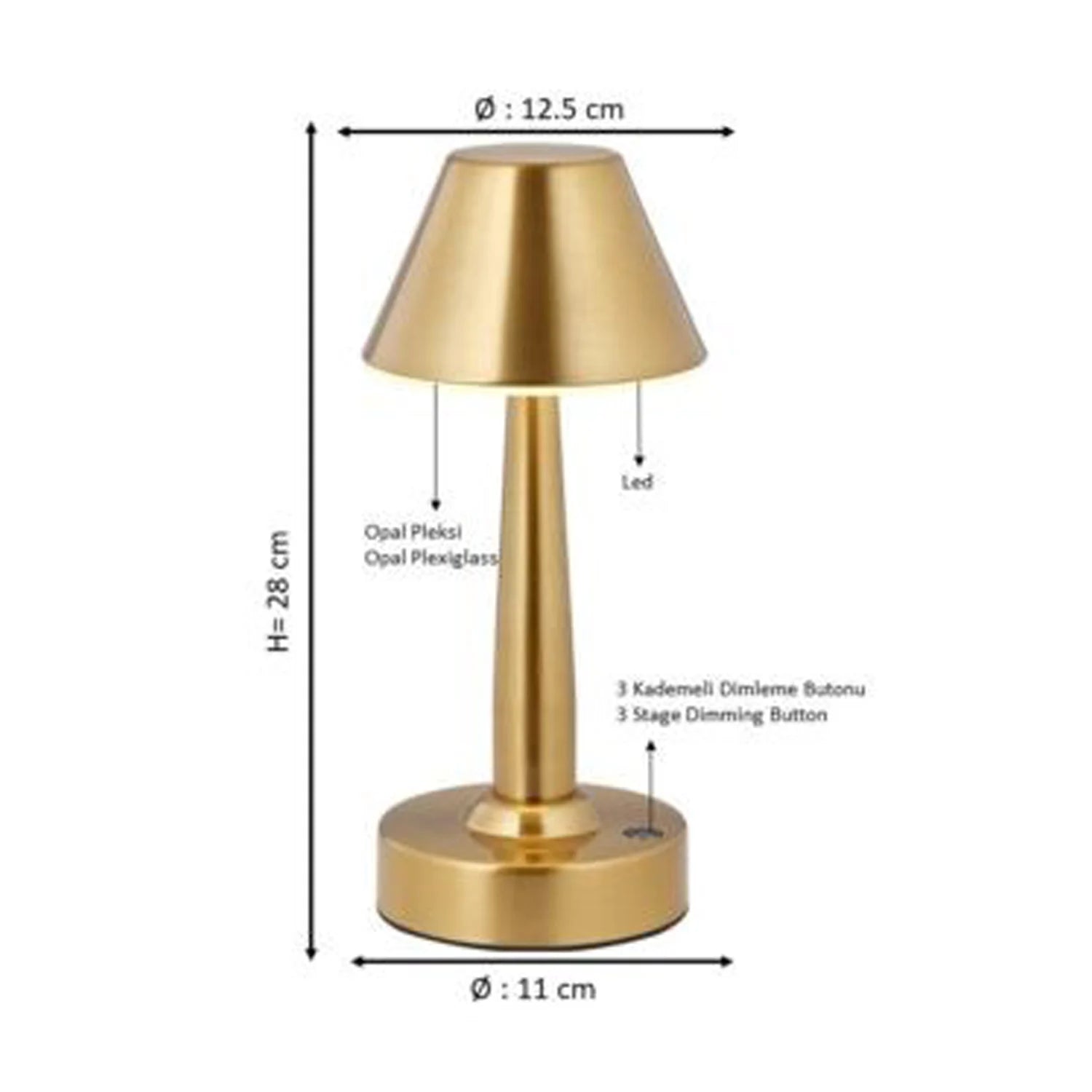 Avonni Eskitme Lak Masa Lambası AVONNI ML-64006-EL