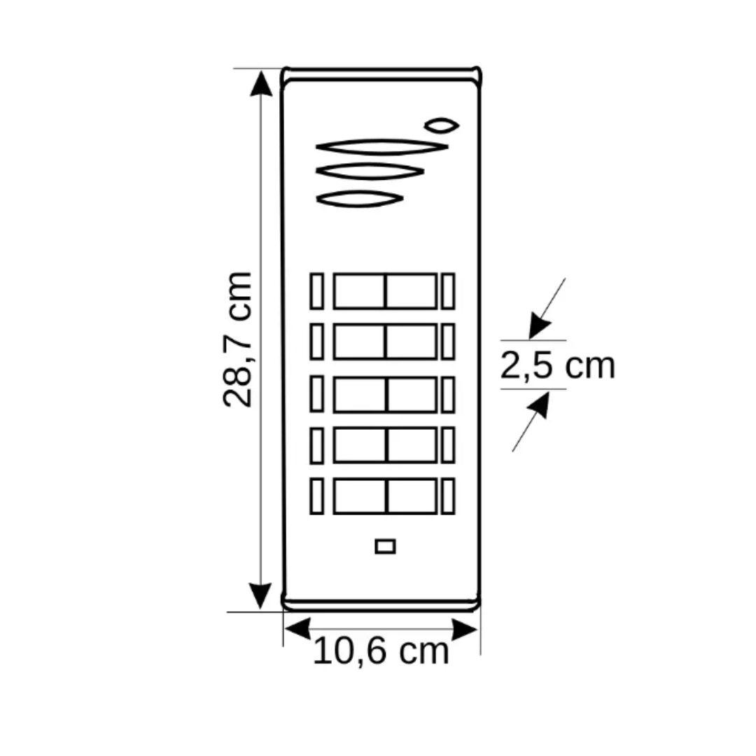 Audio 004849 Çift Butonlu 10'lu Zil Paneli