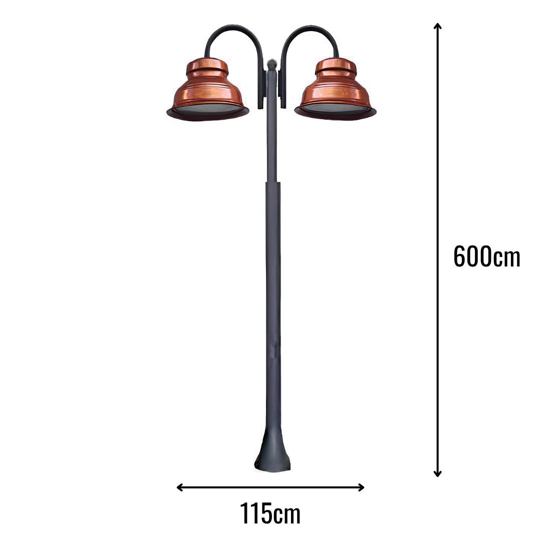 Zerpa Alüminyum Bakır Sıvamalı Çan 40w x2 Ledli İkili Direk Z 21021