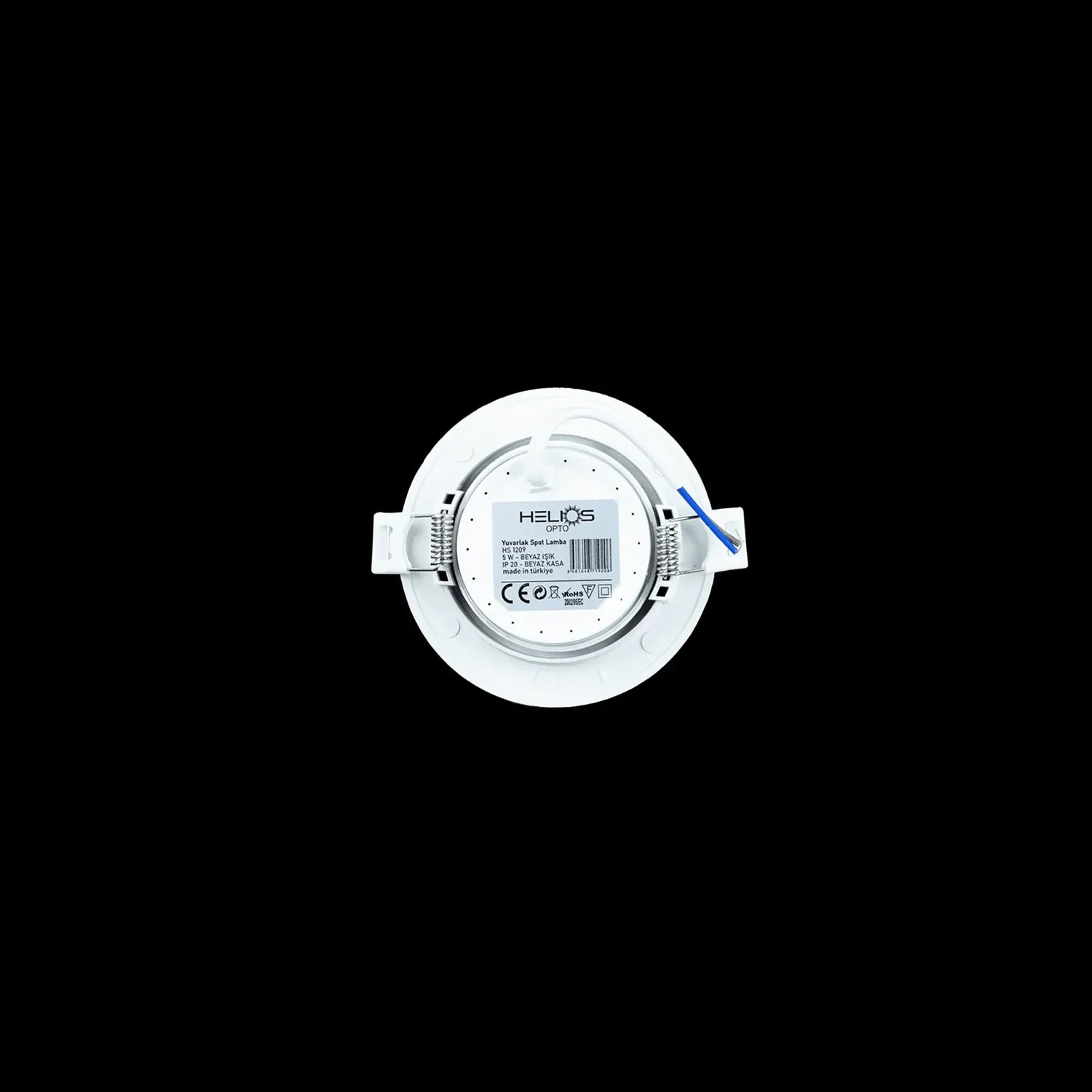 Helios Opto 5W Plastik Beyaz Kasa Yuvarlak Spot 3200K Günşığı HS 1209