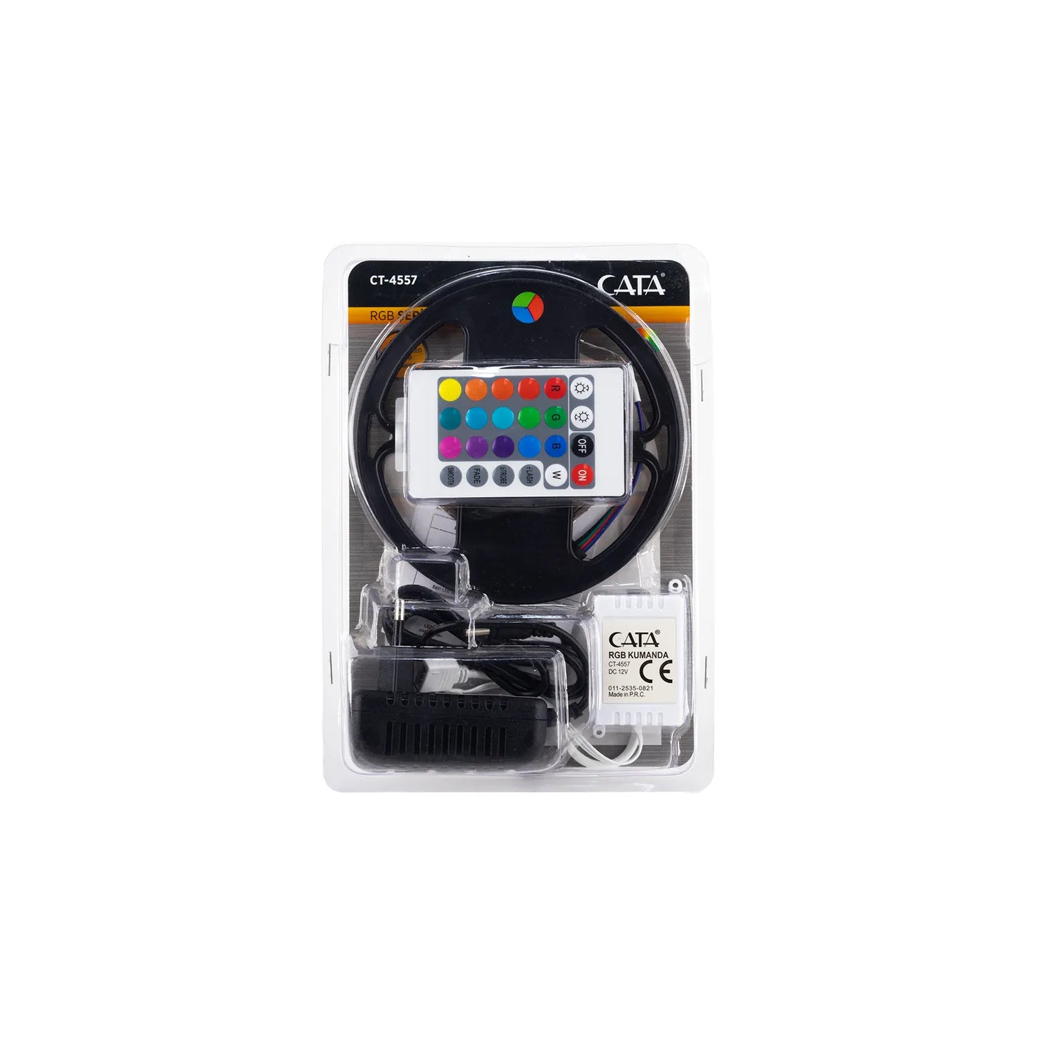 Cata Ct-4557 Rgb Şerit Led Seti ( 5 Mt Rgb Led 3 Renk + Trafo + Rgb Kumanda )
