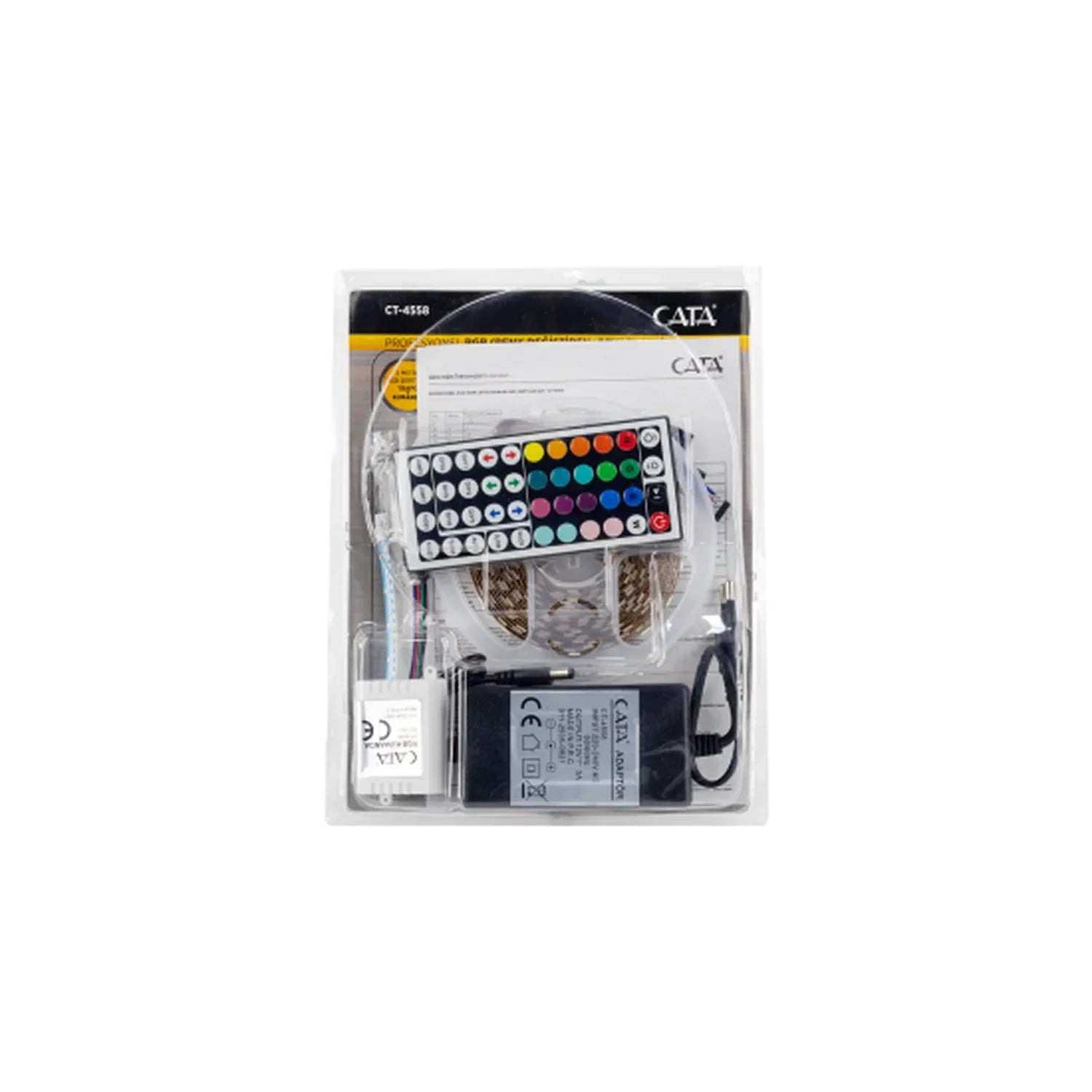 Cata Ct-4558 Rgb Şerit Led Seti ( 5 Mt Rgb Led 15 Renk + Trafo + Rgb Kumanda )
