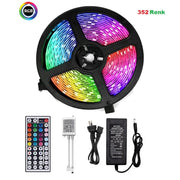 Cata Ct-4558 Rgb Şerit Led Seti ( 5 Mt Rgb Led 15 Renk + Trafo + Rgb Kumanda )