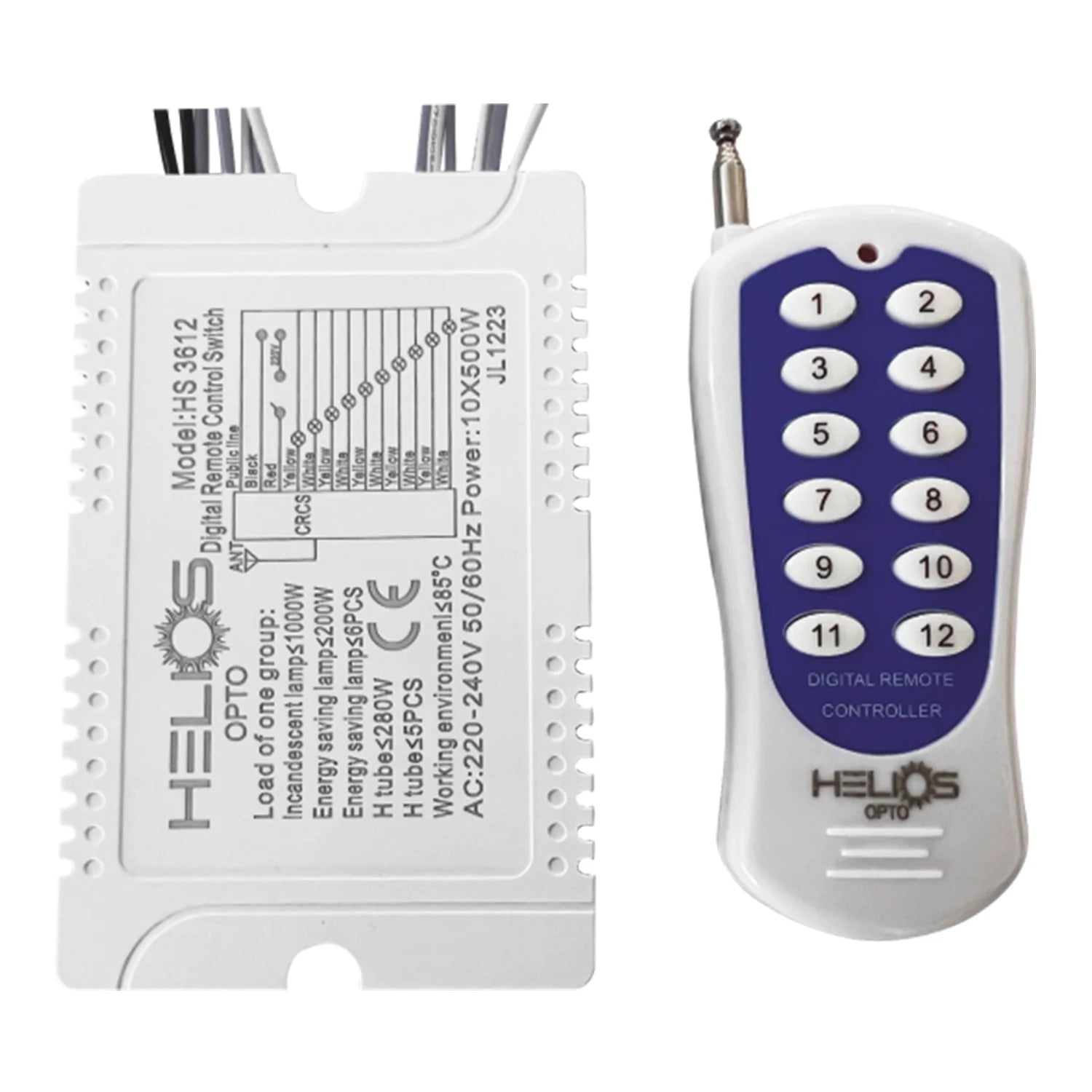 Helios Opto 10 Kanallı Avize Kumandası HS 3612