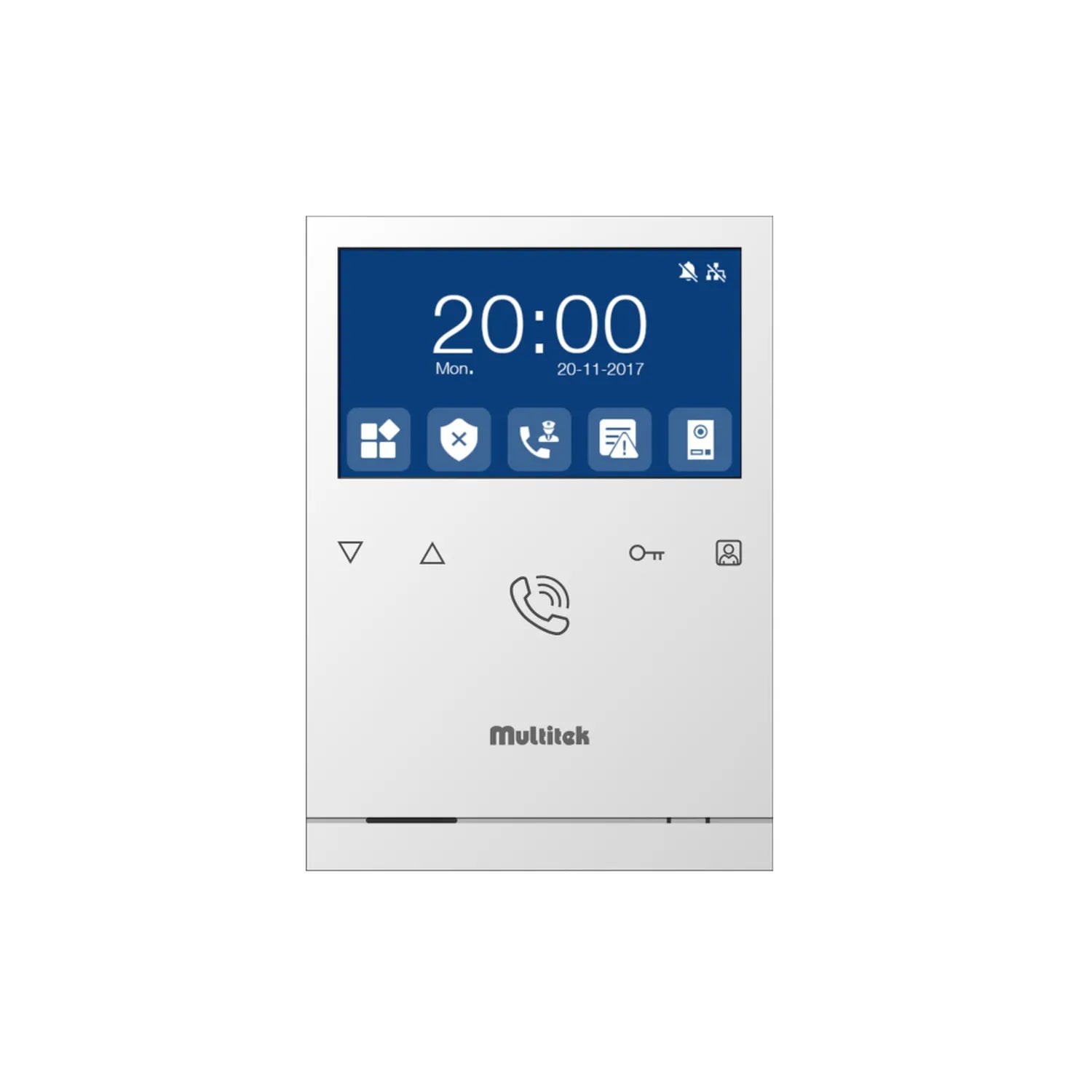 Multitek IP İnterkom Linux LIM-43 Kolay Kullanımlı 4.3" Ekran Daire Monitörü Beyaz Kasa 9G 06 05 0001