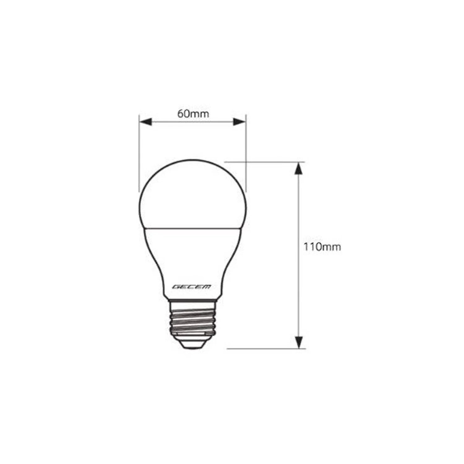 Gecem 9W E27 Duylu Led Ampül 6500K Beyaz Renk