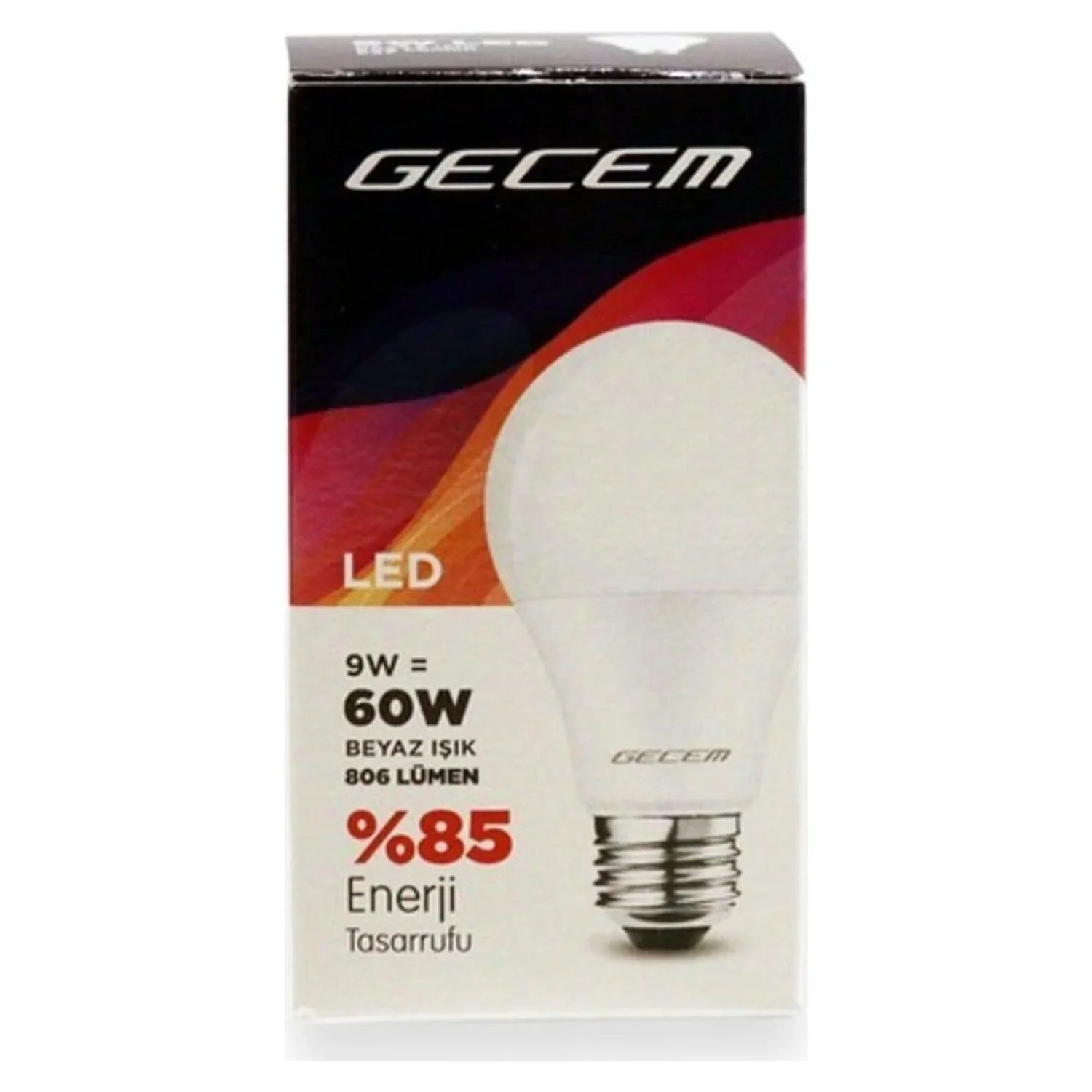 Gecem 9W E27 Duylu Led Ampül 6500K Beyaz Renk