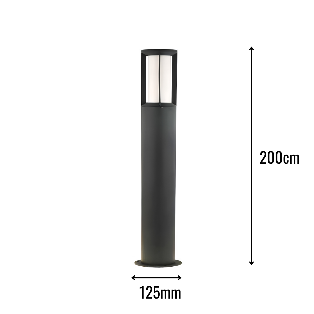 Zerpa Alüminyum Yuvarlak Anıt 20w Ledli Tekli Direk Z 12713
