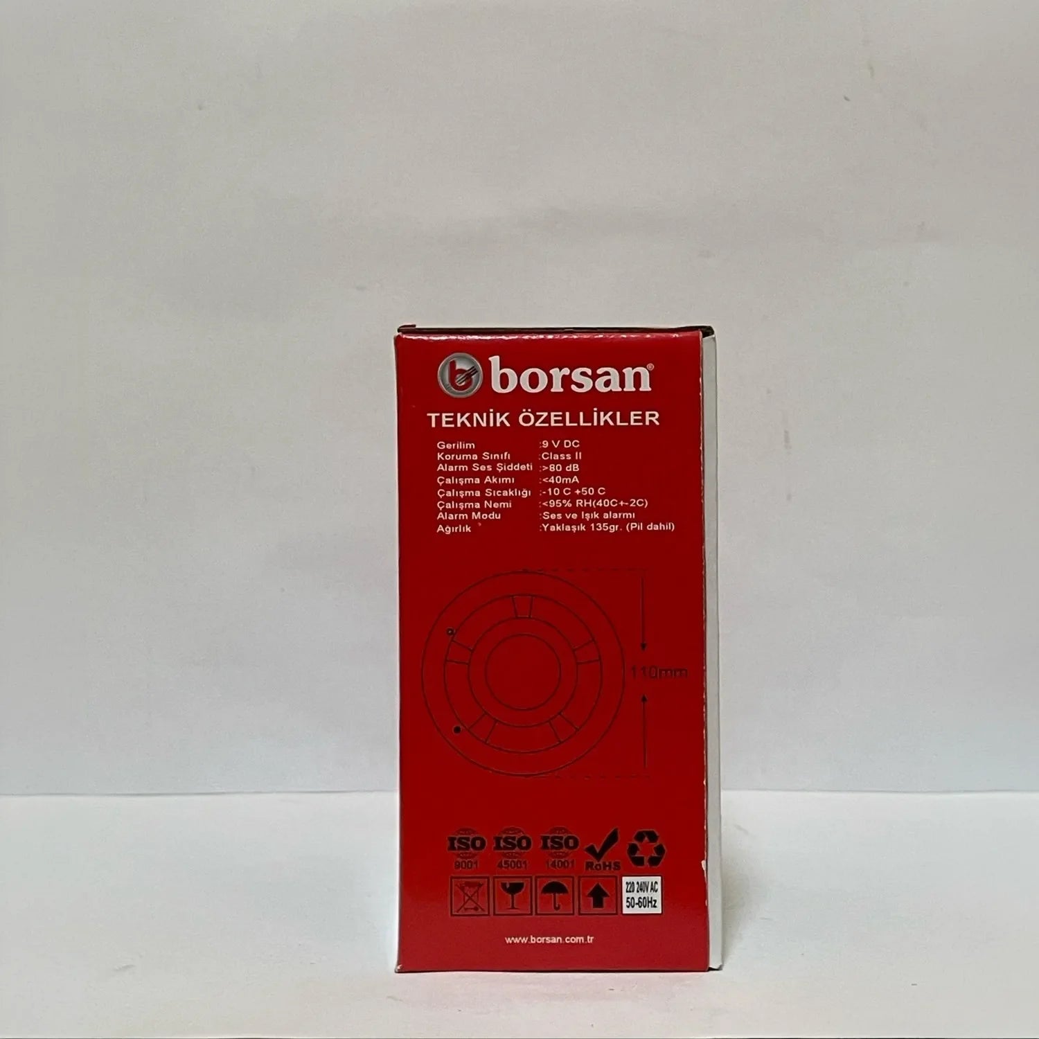 Borsan Pilli Duman Dedektörü 80 Desibel