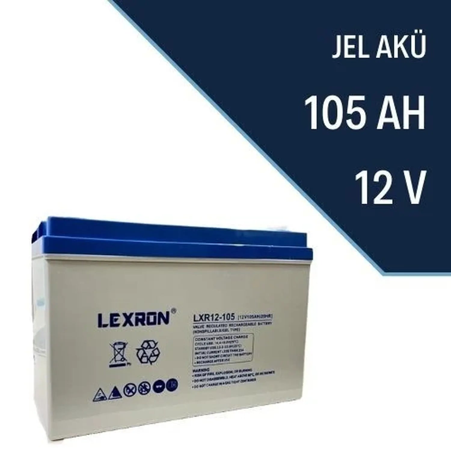 Lexron 12 Volt 105 Amper Jel Akü
