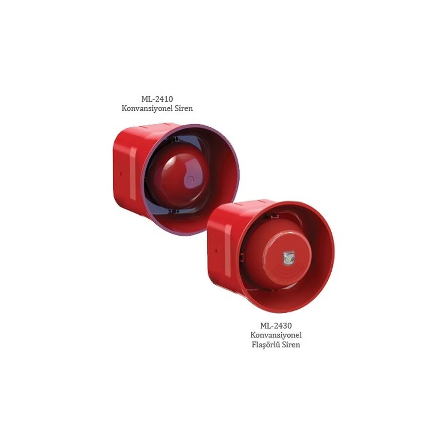 Mavigard ML-2430 Flaşörlü Elektronik Siren, Kırmızı 24V DC