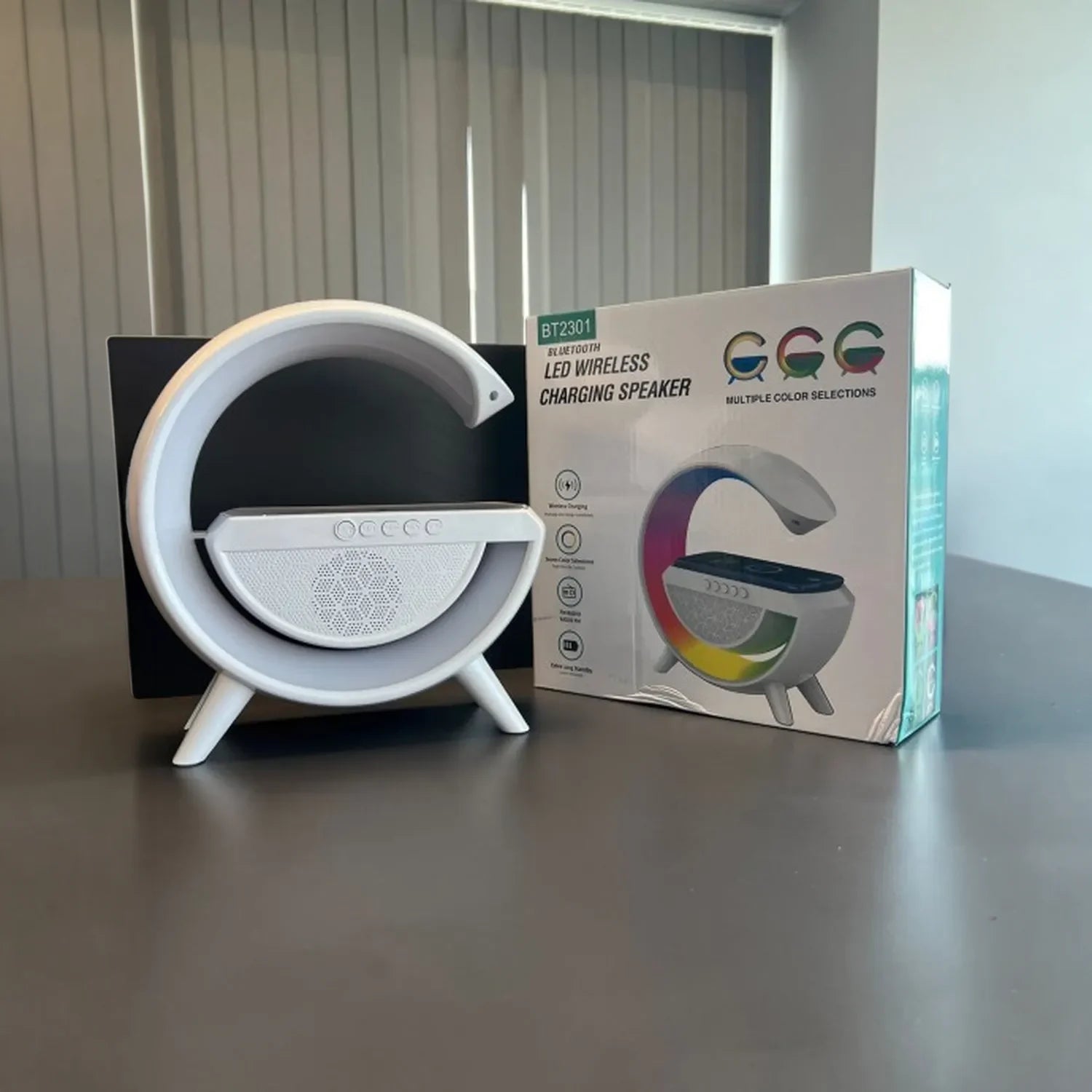 Kablosuz Telefon Şarj Bluetooth Hoparlör Istasyonu Ses Rgb Atmosfer Gece Işık