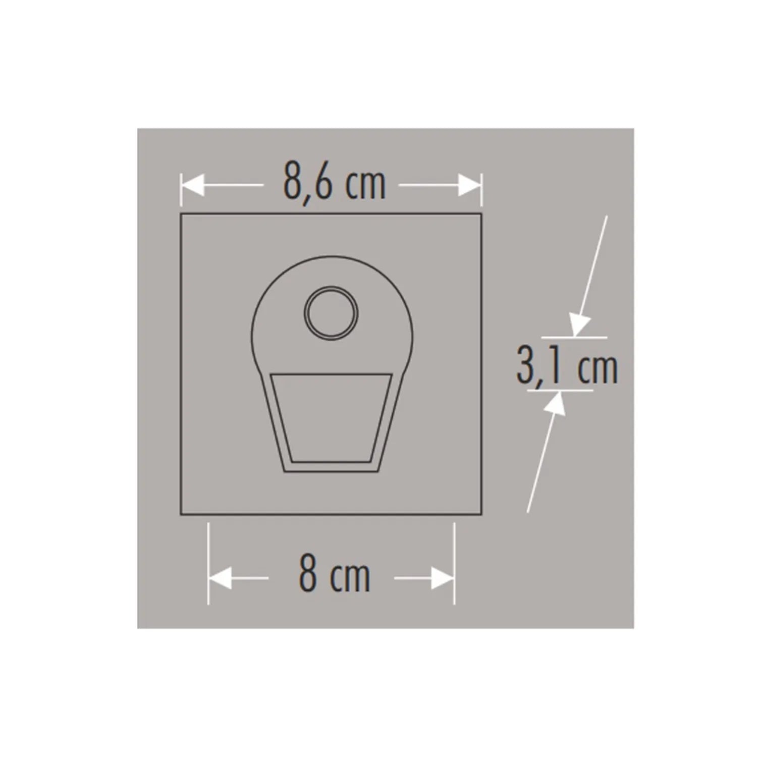 Cata CT-5170 1W 6400K Beyaz Sensörlü Fotoselli Siyah Koridor Armatürü