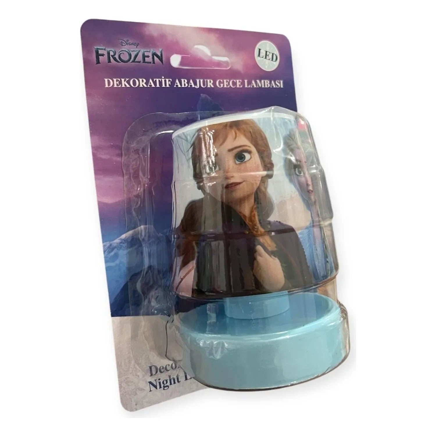 Nisa Luce Lisanslı Led Mini Abajur Karlar Ülkesi 2x1,5 Ledli Pilli Gece Lambası