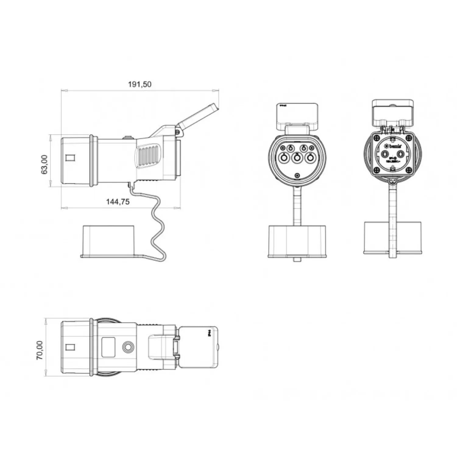 Bemis V2L Tek Çıkışlı Adaptör BKT-2102-2001