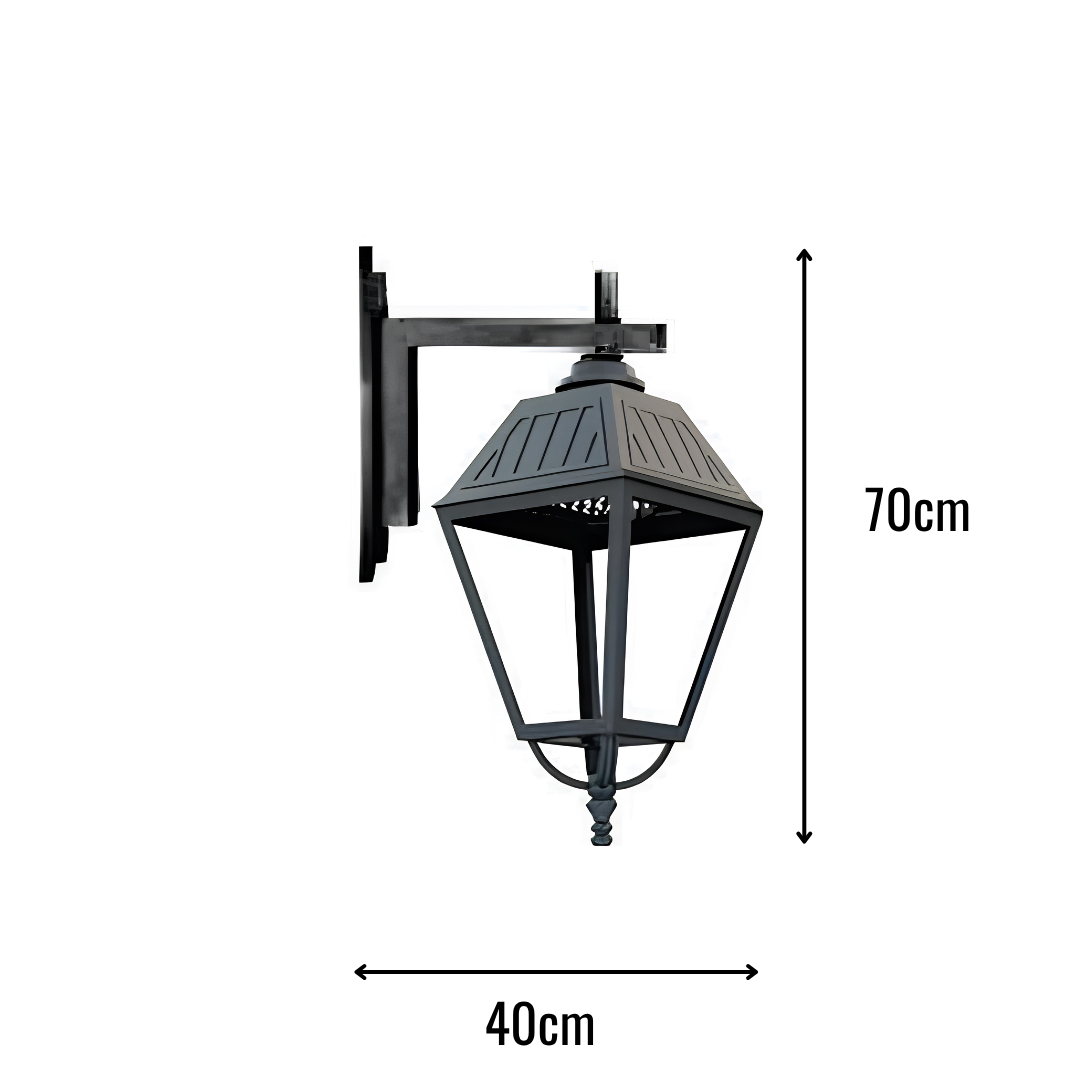 Zerpa Büyük Döküm 45w Ledli Siyah Duvar Z 9971