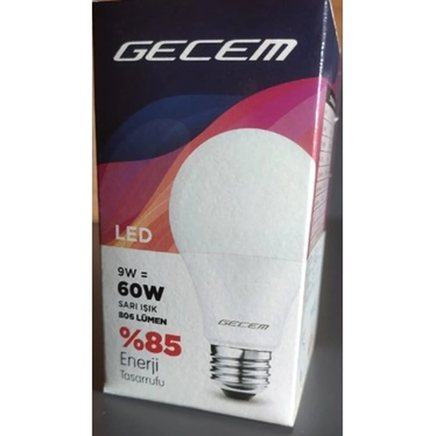 Gecem 9W E27 Duylu Led Ampül 3000K Günışığı Rengi