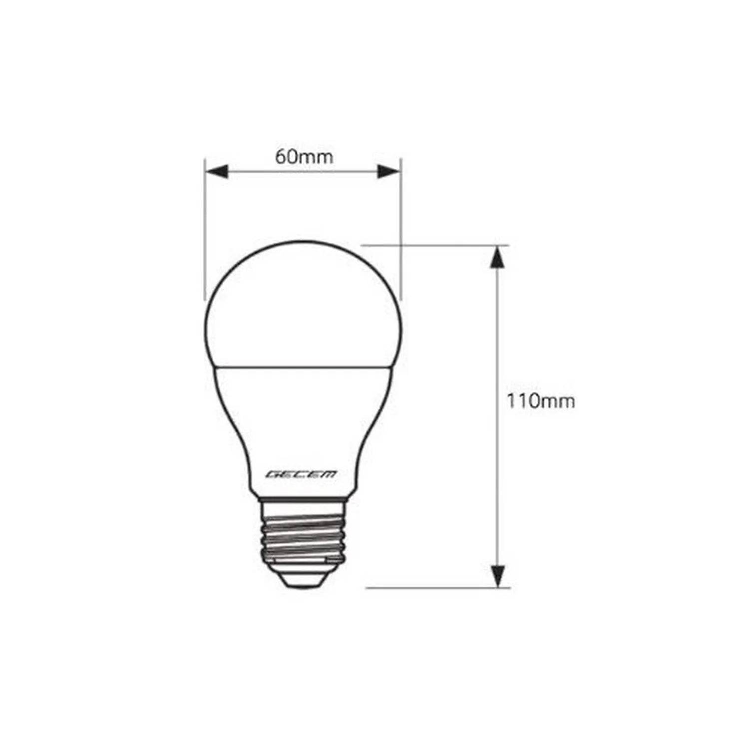 Gecem 9W E27 Duylu Led Ampül 3000K Günışığı Rengi 7'li