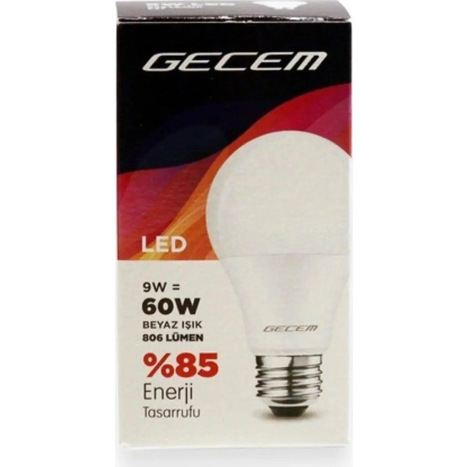 Gecem 9W E27 Duylu Led Ampül 6500K Beyaz Renk 7'li