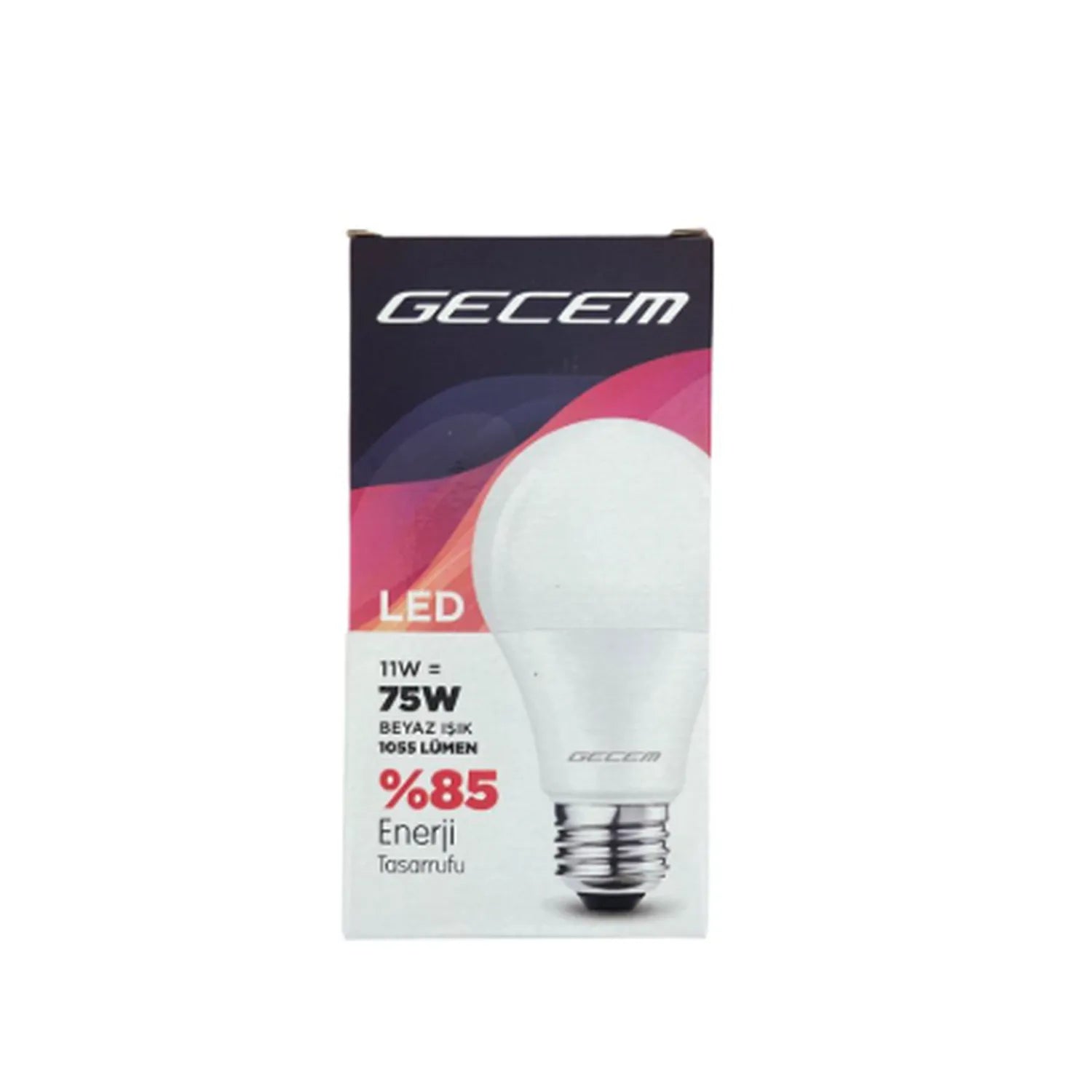 Gecem 11W E27 Duylu Led Ampül 6500K Beyaz Renk 3'lü