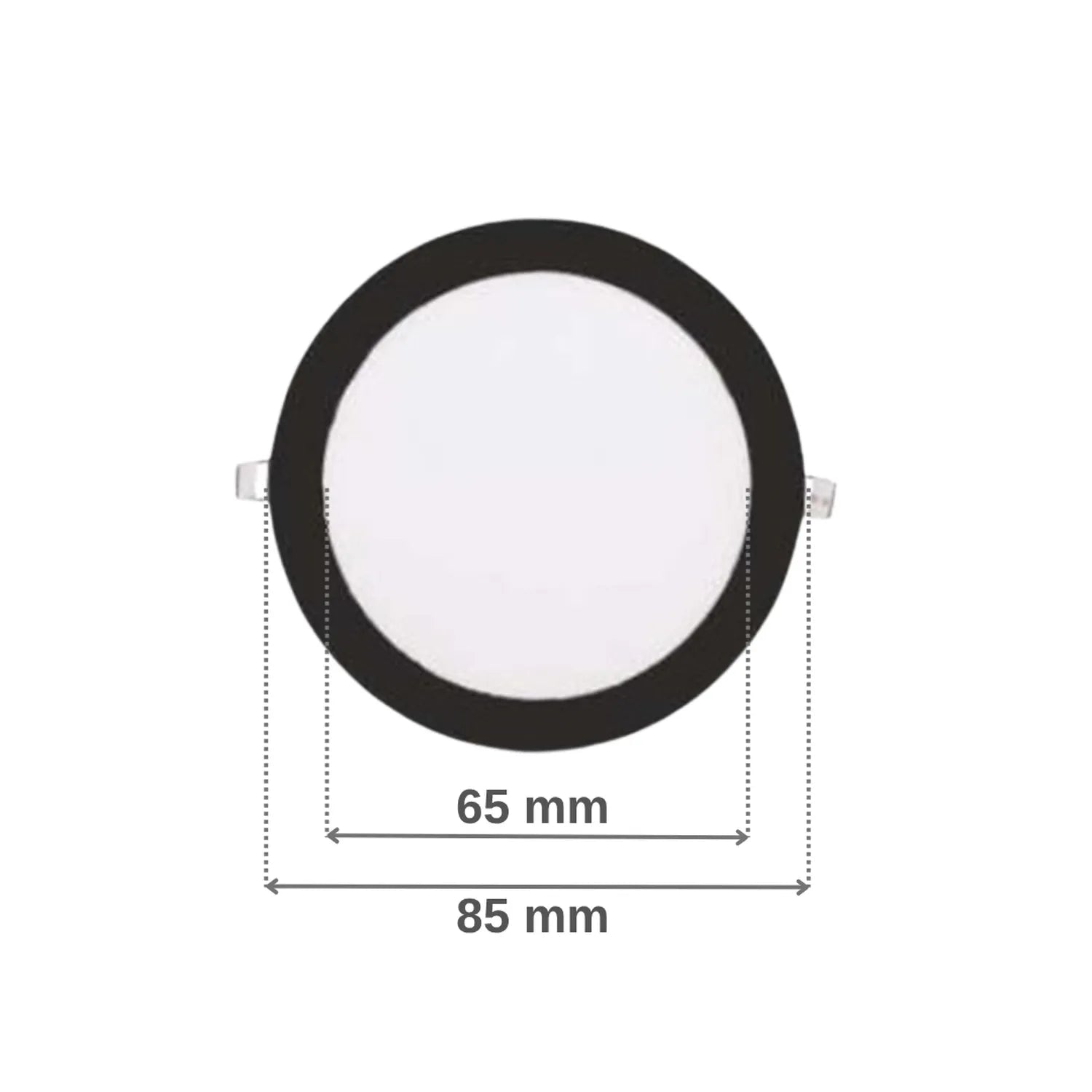 3W 4000K Ilık Beyaz Sıva Altı Siyah Kasa Yuvarlak Led Panel Armatür