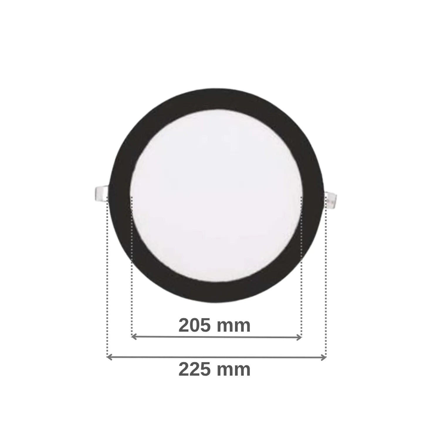 18W 6500K Beyaz Sıva Altı Siyah Kasa Yuvarlak Led Panel Armatür