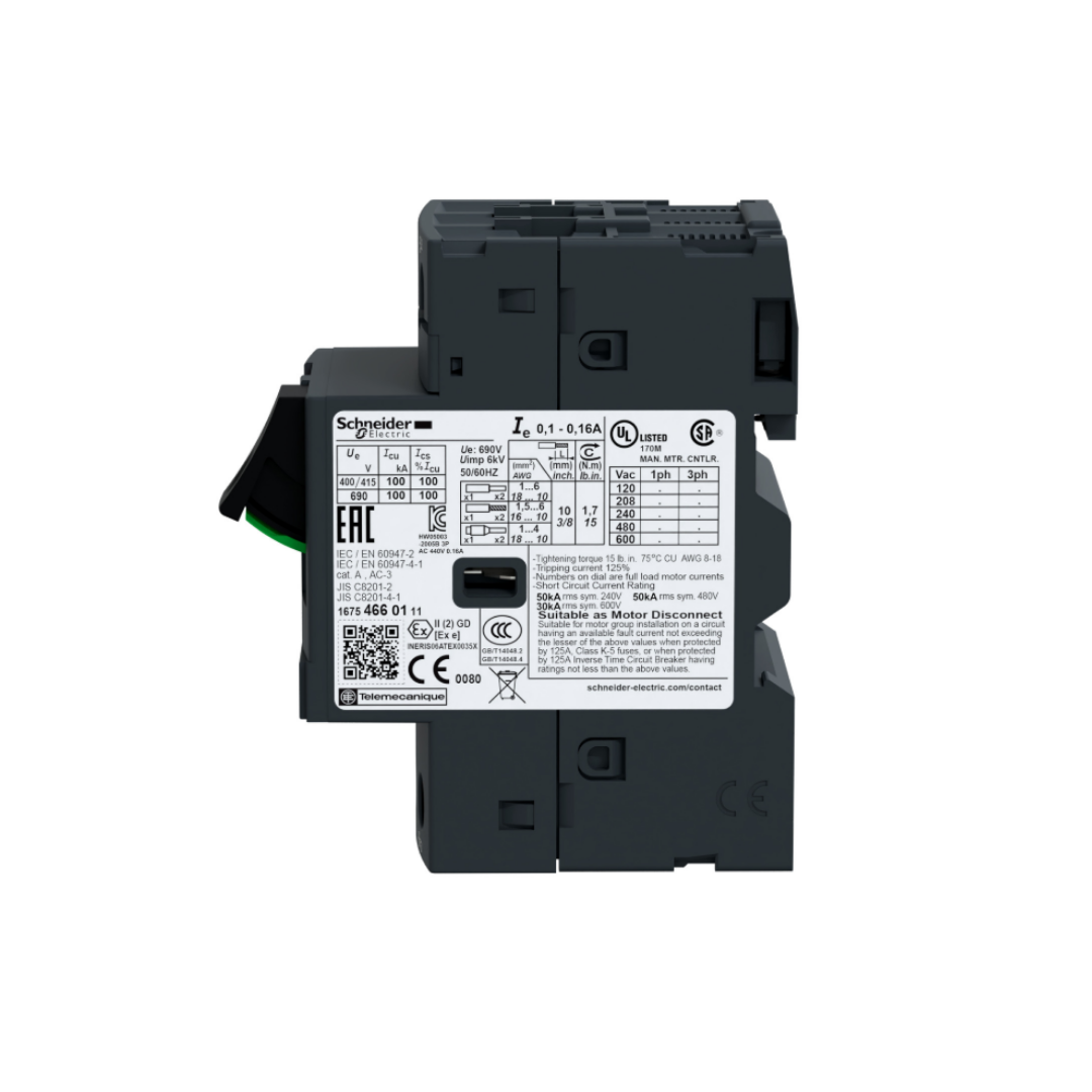 Schenider GV2ME16 TeSys GV2-Devre Kesici  9-14A Motor Koruma Termal Manyetik