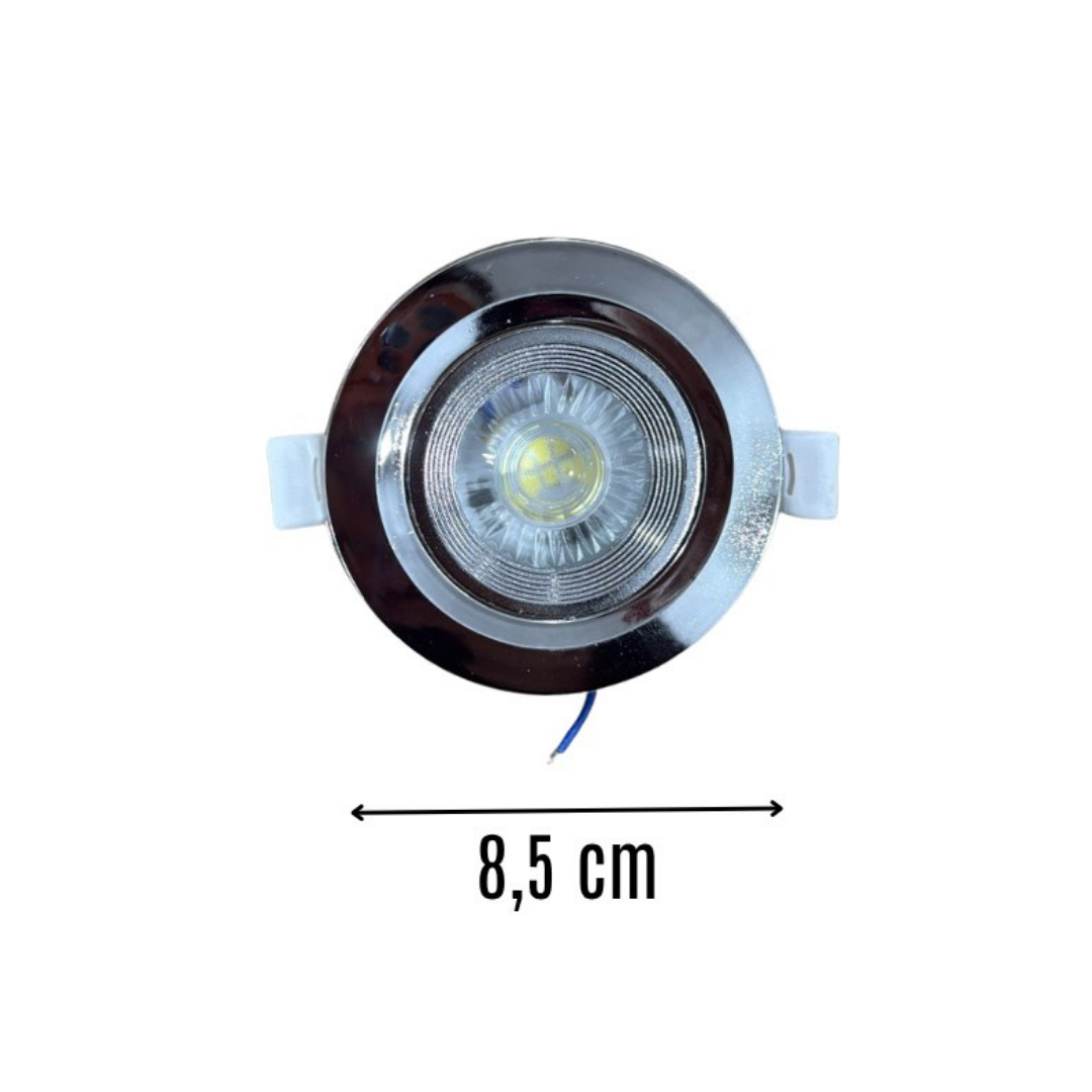 Helios Opto 5 W Krom Kasa Panel Aydınlatma Beyaz Işık HS 1211