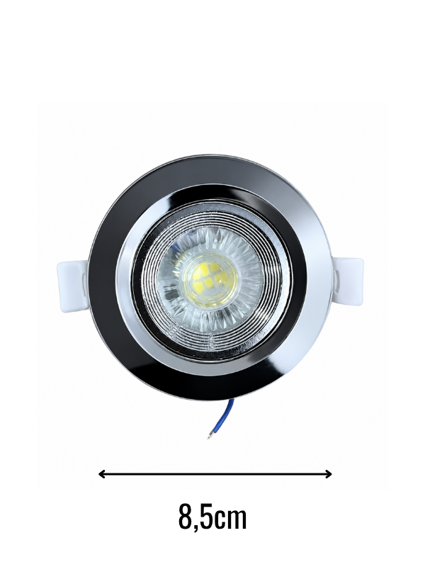 Helios Opto 5 W Krom Kasa Panel Aydınlatma Beyaz Işık HS 1211