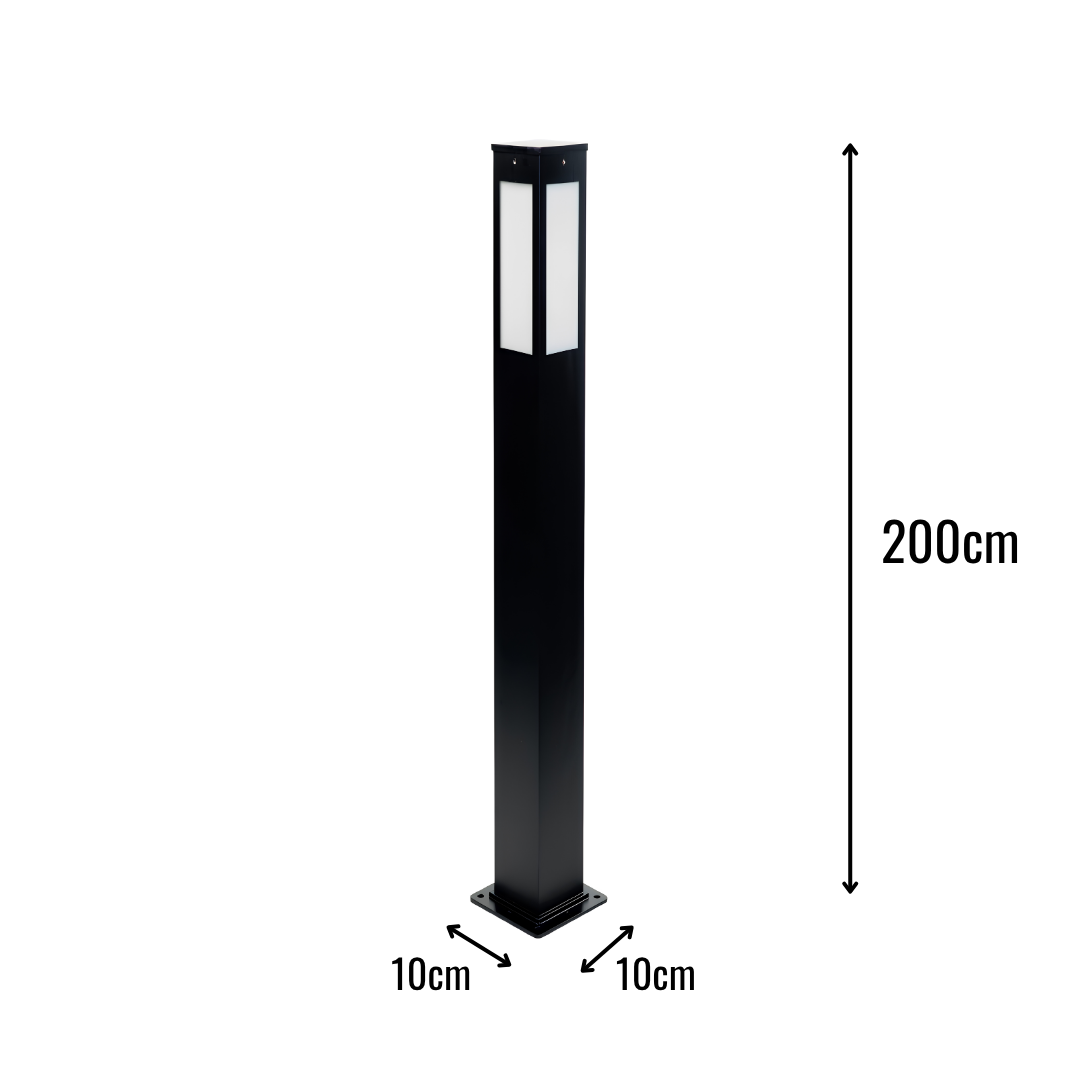 Zerpa Alüminyum E27 Duylu Bollard Tekli Direk Z 13050