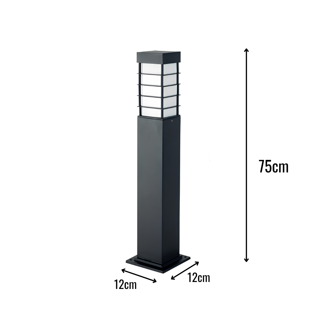 Zerpa Alüminyum E27 Duylu Bollard Tekli Direk Z 13054