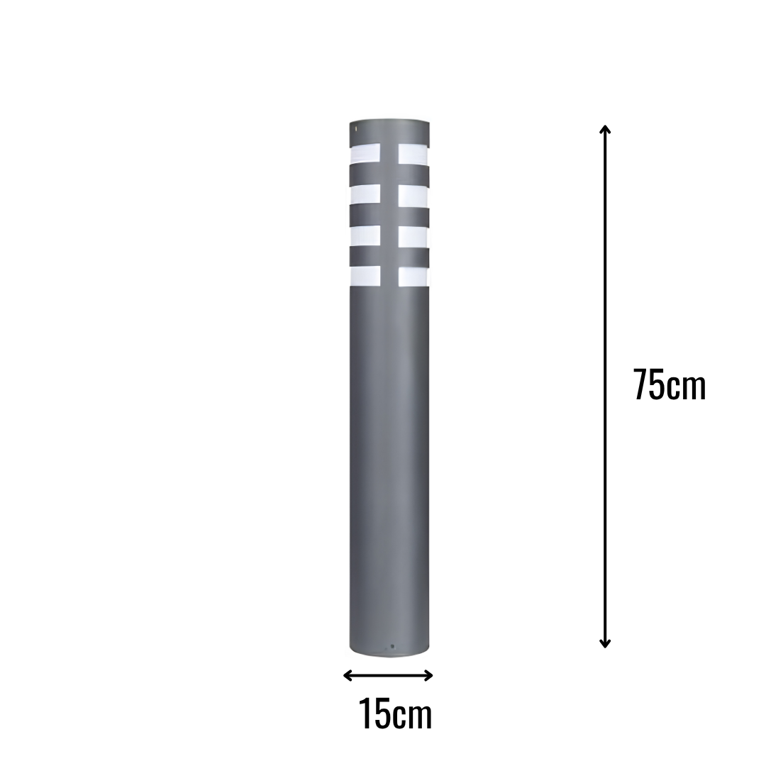 Zerpa Alüminyum E27 Duylu Bollard Tekli Direk Z 13105