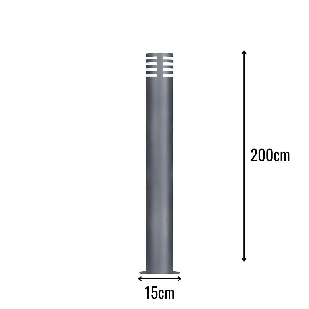 Zerpa Alüminyum E27 Duylu Bollard Tekli Direk Z 13104