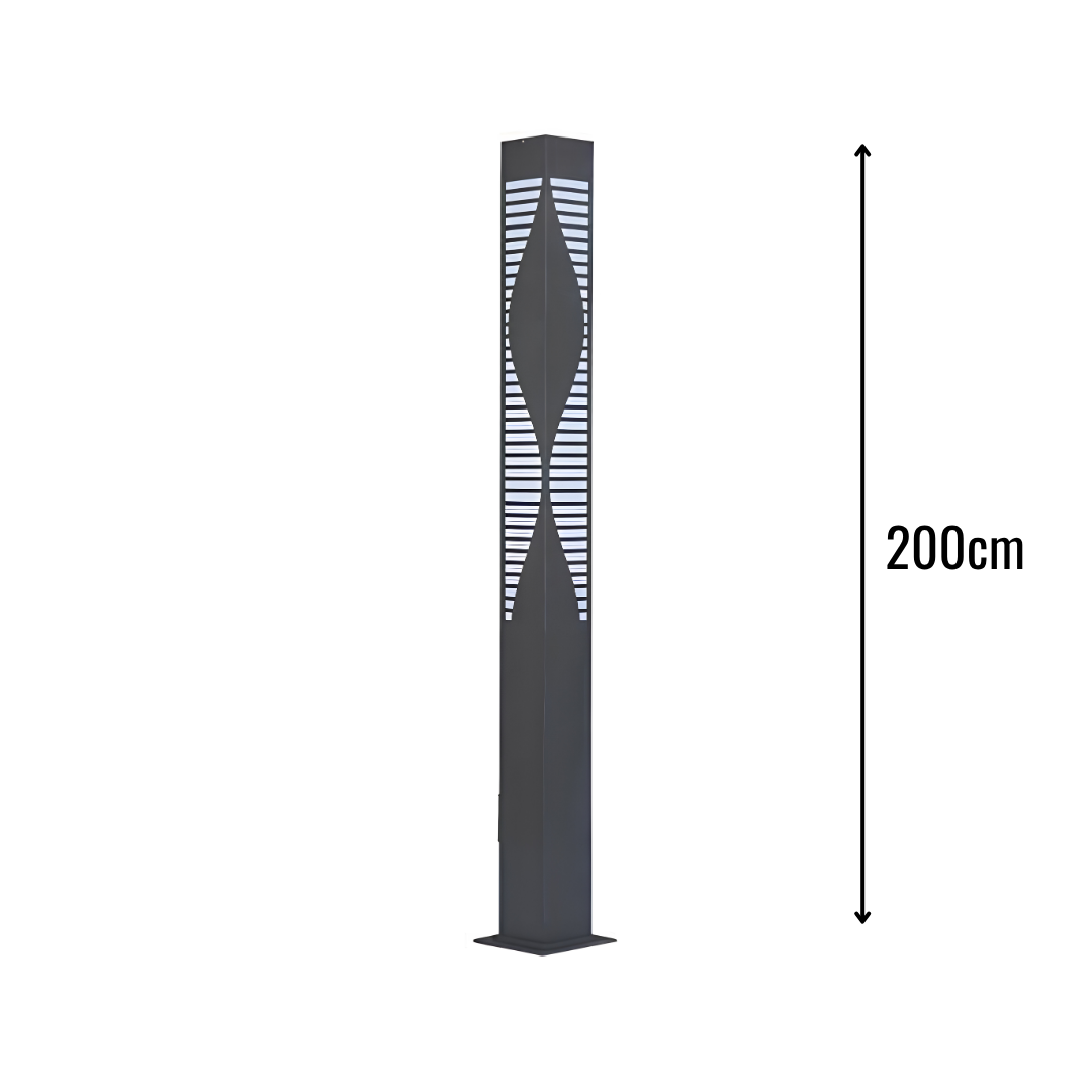 Zerpa Alüminyum E27 Duylu Bollard Tekli Direk Z 13103