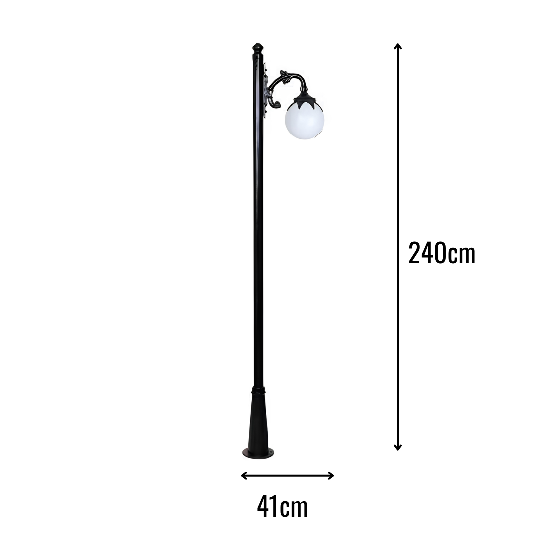 Zerpa 25'lik Yapraklı Glop Siyah Tekli Direk Z 2955