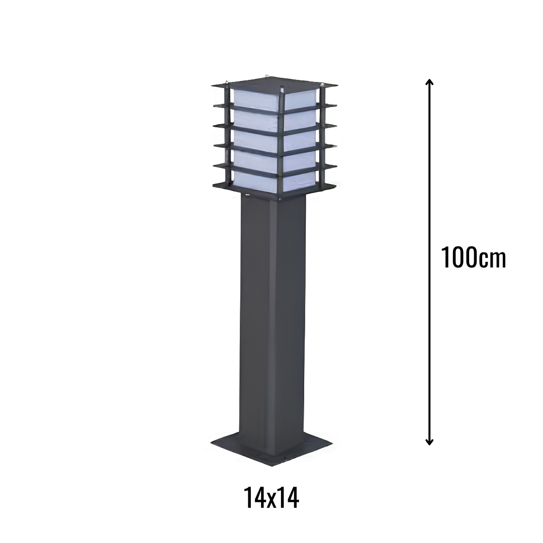 Zerpa Alüminyum Piramit E27 Duylu Bollard Tekli Z 13255