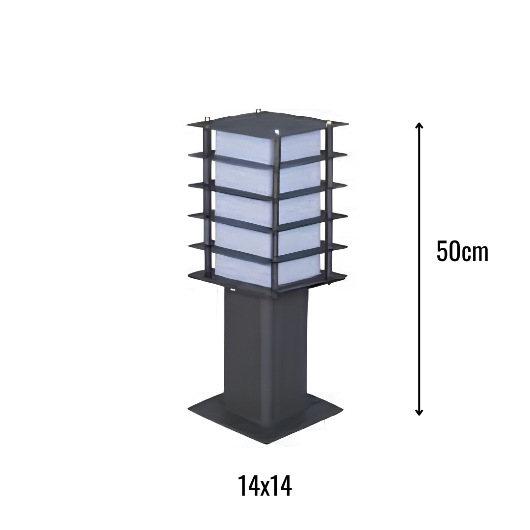 Zerpa Alüminyum Piramit E27 Duylu Bollard Tekli Z 13257