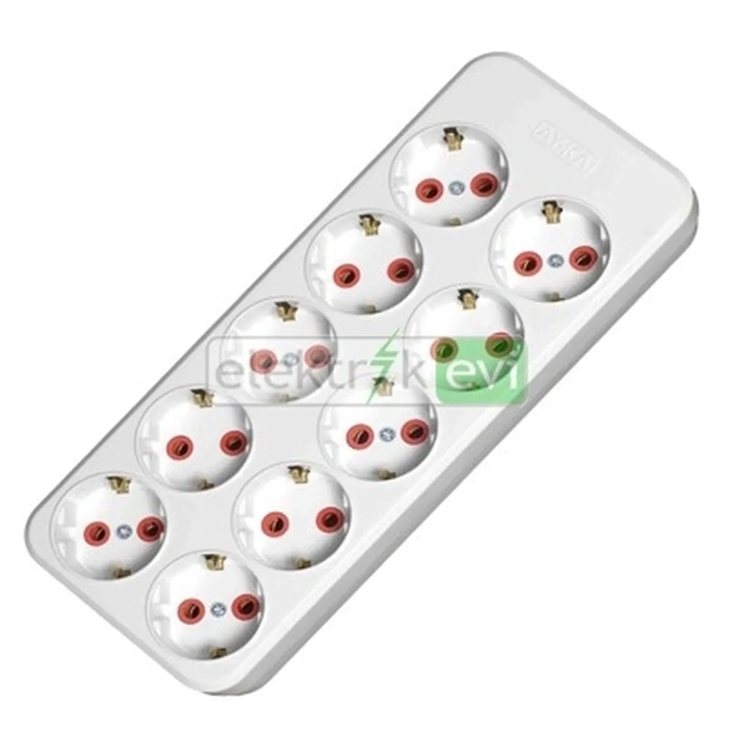 AYKA 10'LU TOPRAKLI KLEMENSLİ GRUP PRİZ