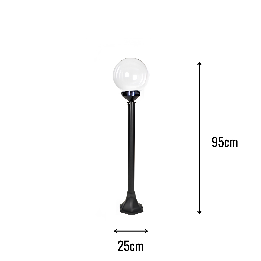 Zerpa 25'lik Akrilik Şeffaf Glop Siyah 95cm Çim Direk Z 3453